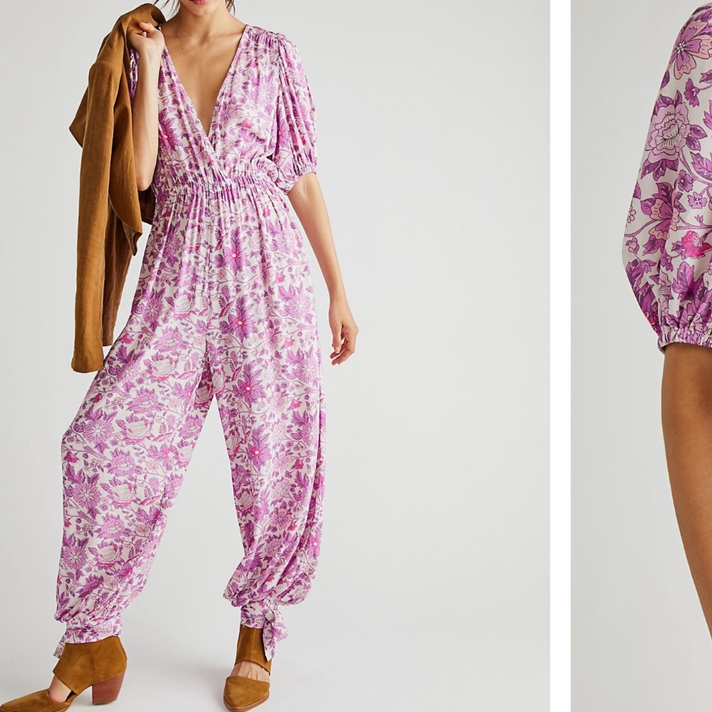 NWT Spell Mossy Floral Jumpsuit, XS